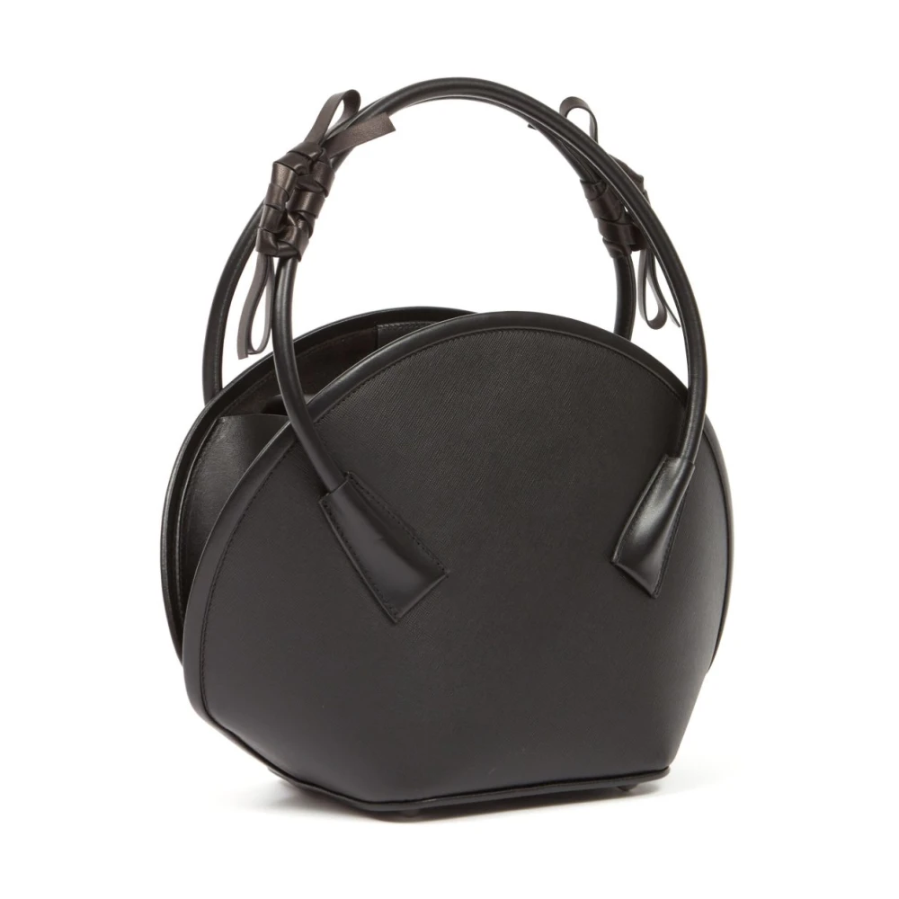 Maison Margiela Zwarte leren handtas Black Heren
