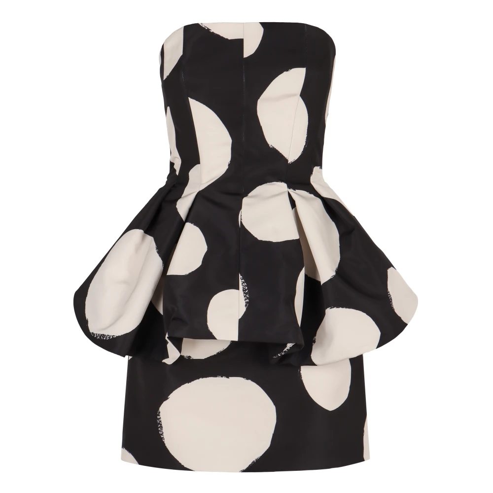 Nina Ricci Gestippelde gerimpelde taffeta jurk Black Dames