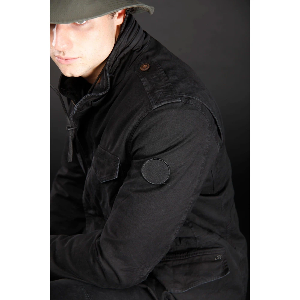Mason's Camouflage Field Jacket Slim Fit Black Heren
