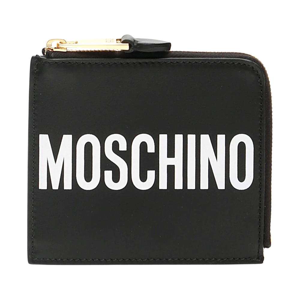 Moschino Läderplånbok med logotyp Svart Dam