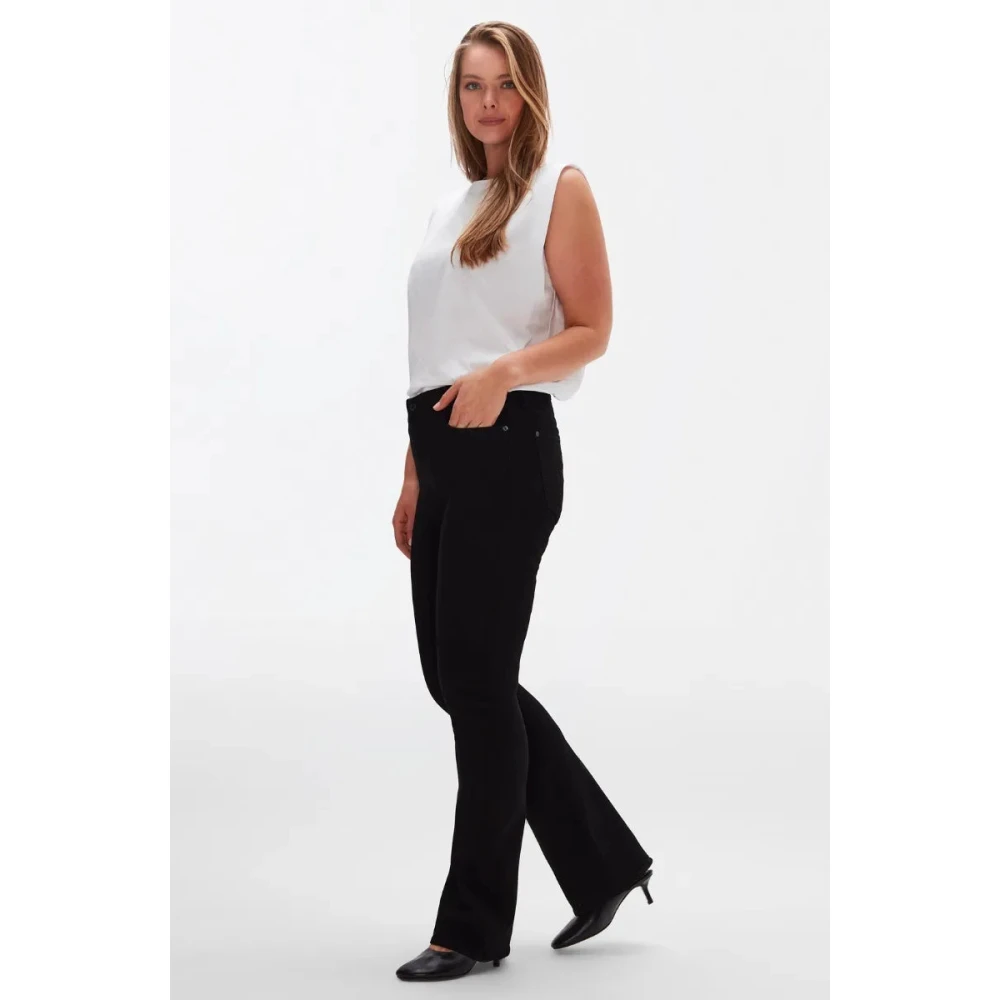 7 For All Mankind Jeans Flare Black Dames
