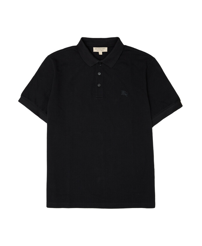 polo-en-coton-noir-avec-logo