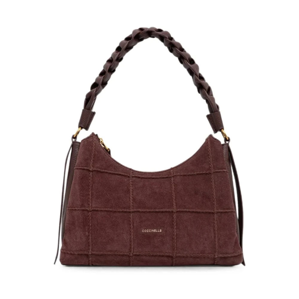 COCCINELLE Boheme Check Embroidery Handbag Berry / Berry - Image 2