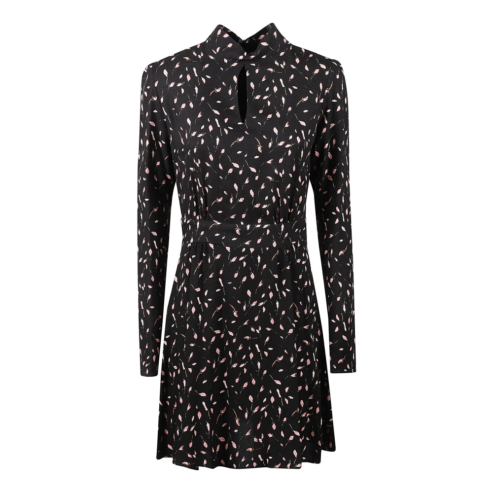 Mar De Margaritas Mini Turtle Neck Jurk Black Dames