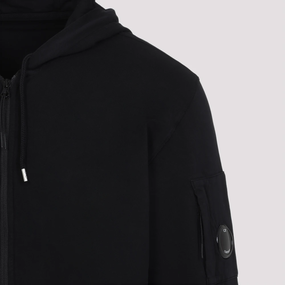 C.P. Company Zwarte Full Zip Hoodie Black Heren