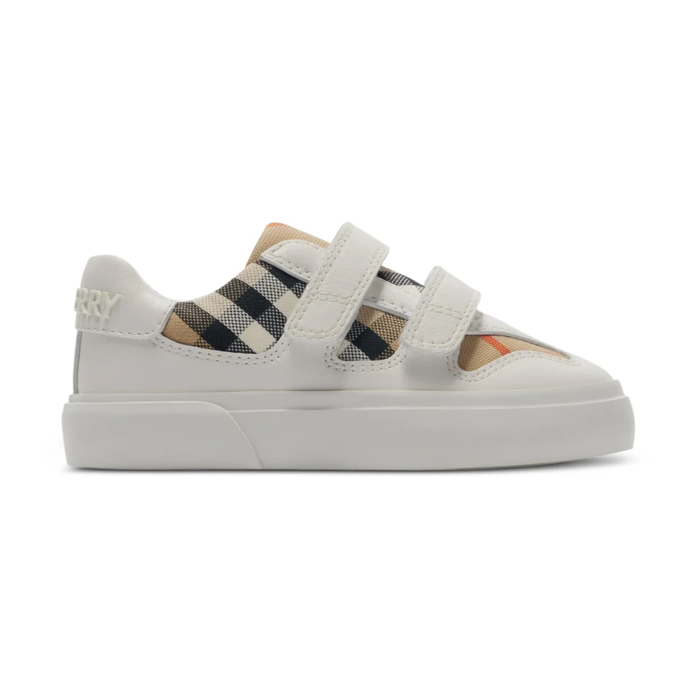 Burberry Vita Sneakers för Barn med Kardborreband Stängning White, Pojke