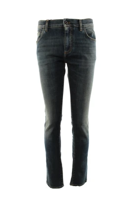 Blå Skinny Jeans för Herrar