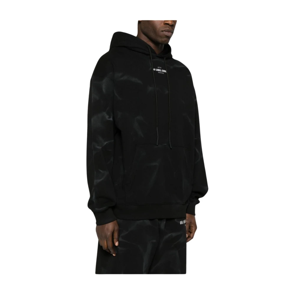 44 Label Group Hoodie met capuchon en kangoeroezak Black Heren