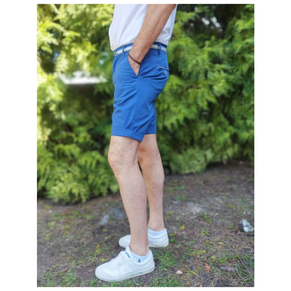 Mason's Stijlvolle Chino Bermuda Shorts Blue Heren