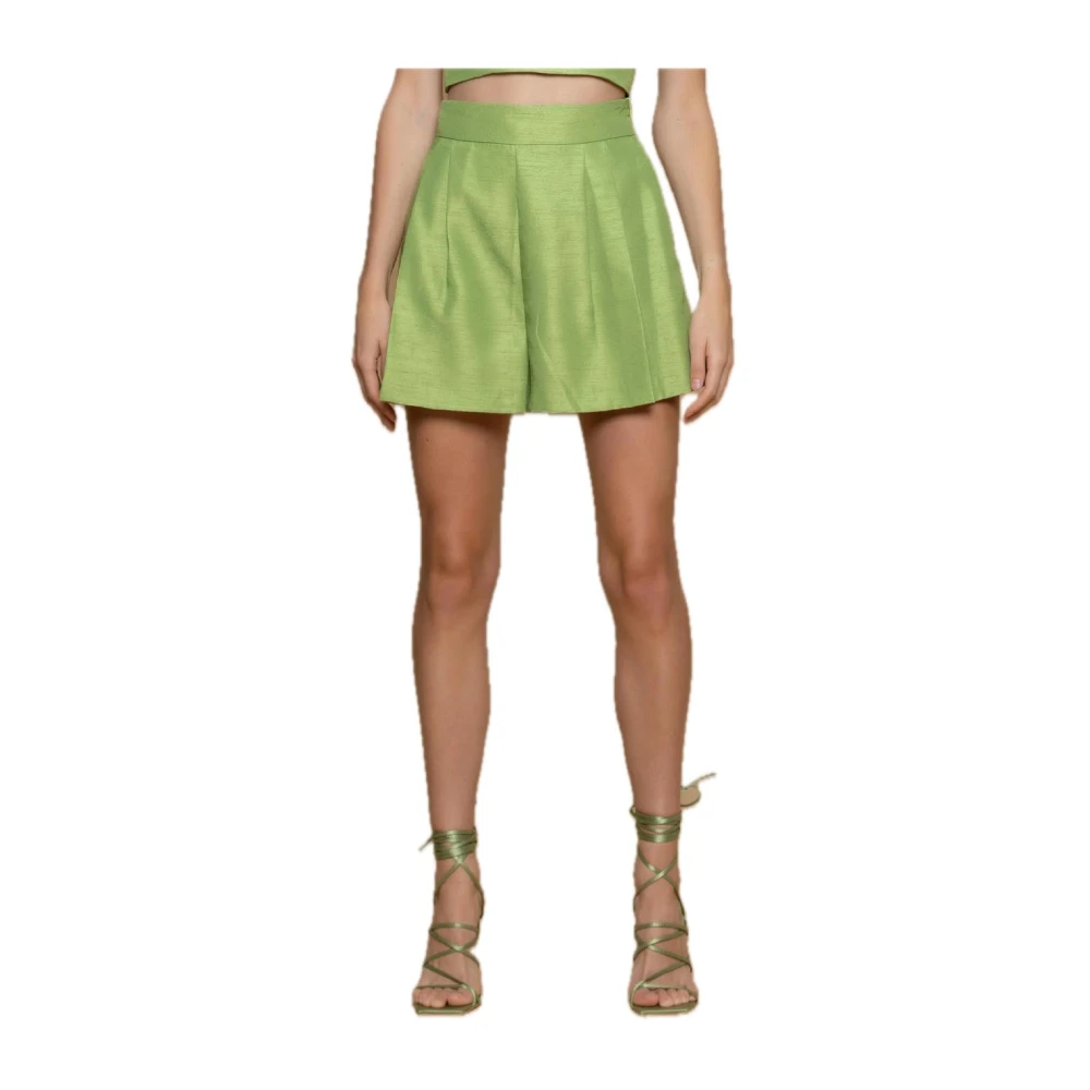 Kocca Polyester Flared Dames Shorts Green Dames