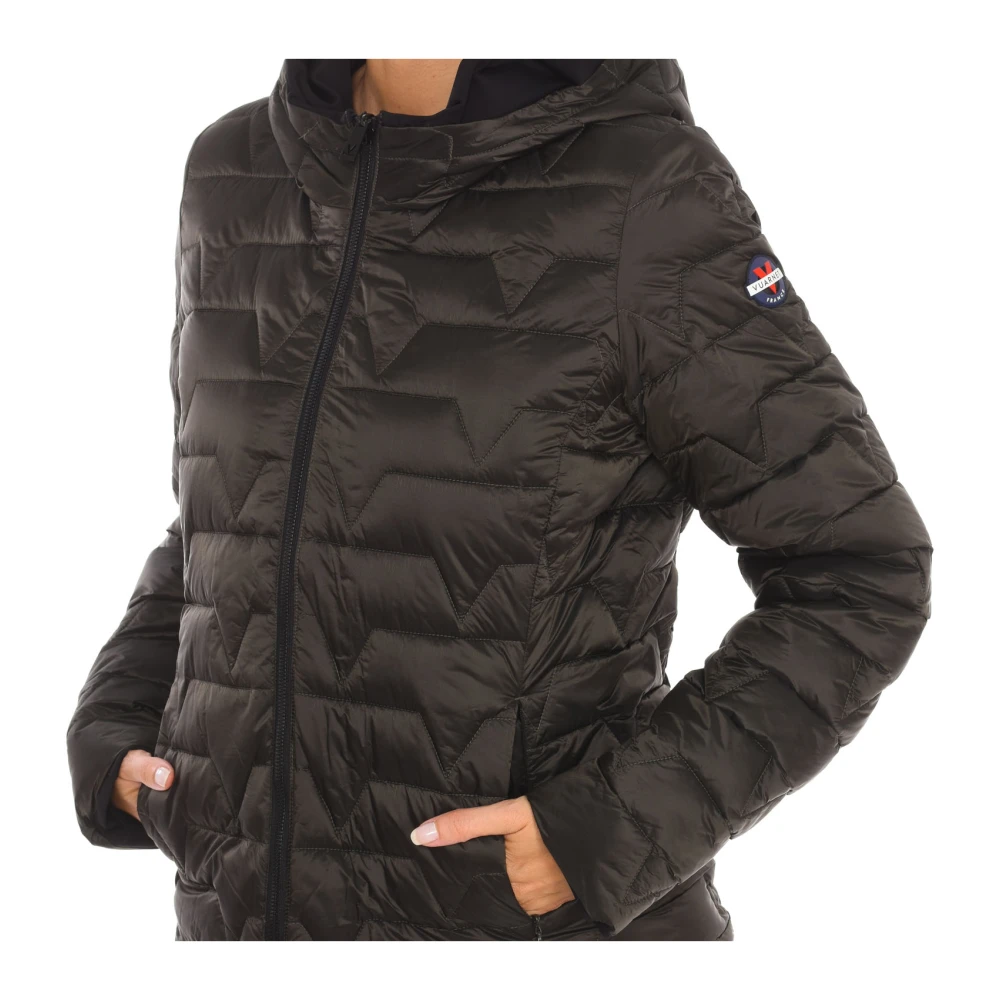Vuarnet Omkeerbare Waterdichte Jas met Capuchon Black Dames