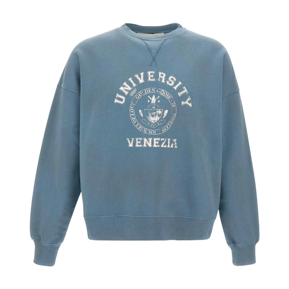 Golden Goose Blauw Sweatshirt met Grafische Print Blue Heren