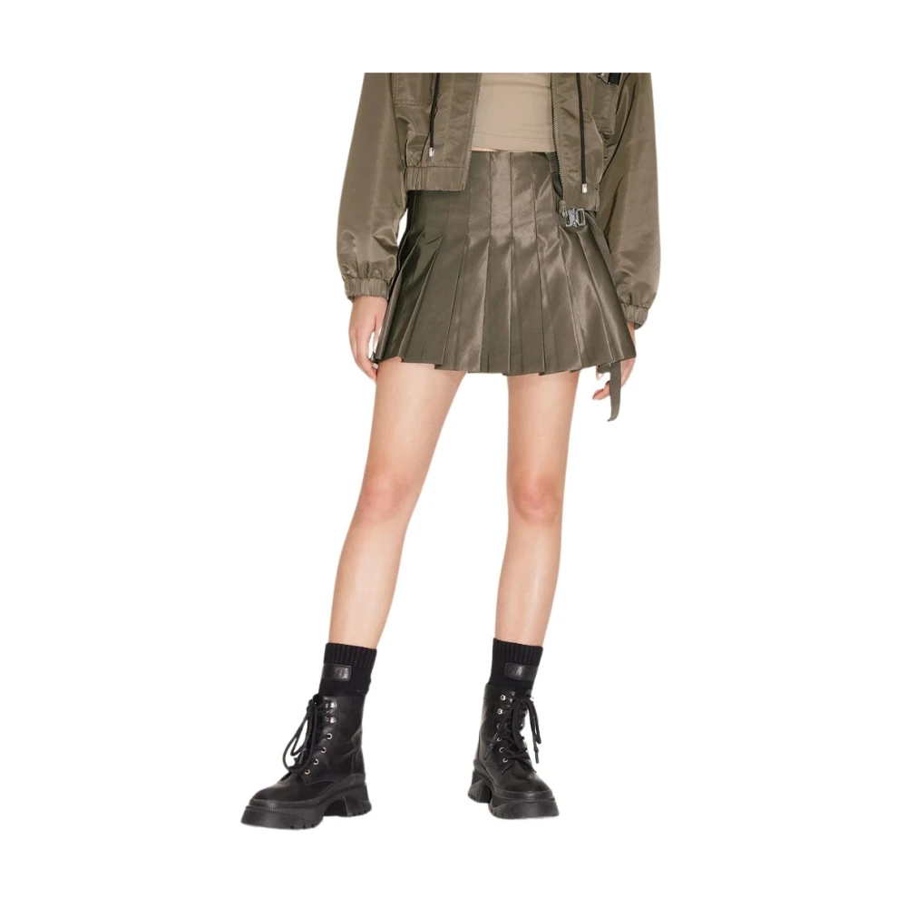 Miss Sixty Vintage Schoolstijl Uitlopende Rok Green Dames