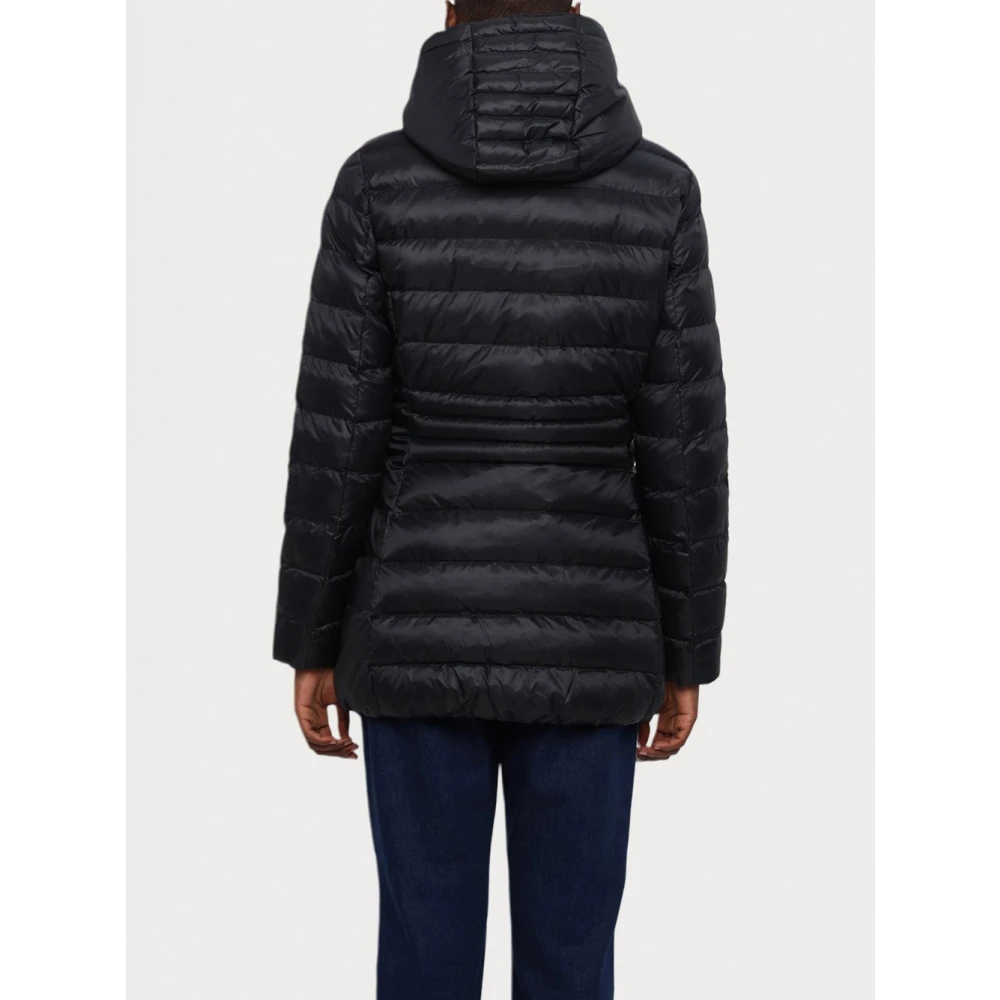 Emporio Armani EA7 Zwarte Winterjas met Capuchon Black Dames