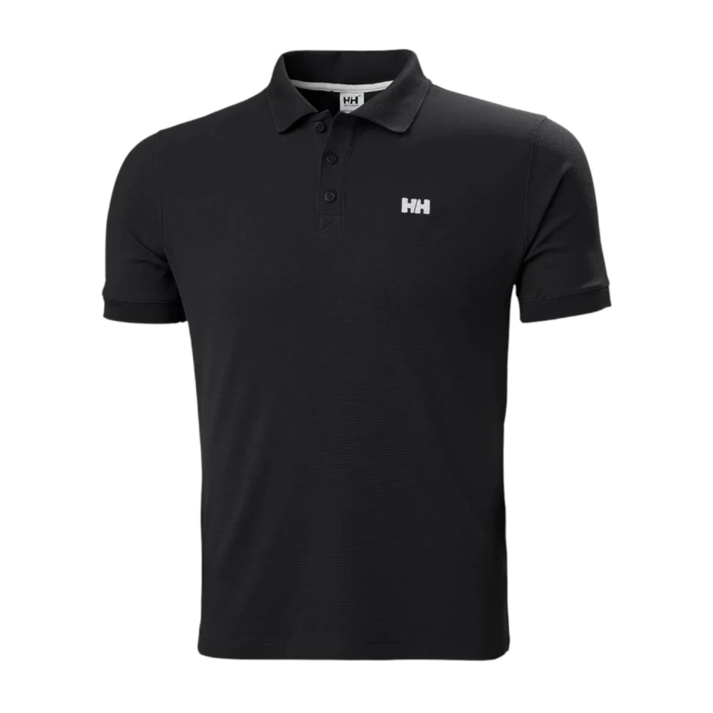 Helly Hansen Black Polo Shirts, Male, L, Polo Shirt Driftline