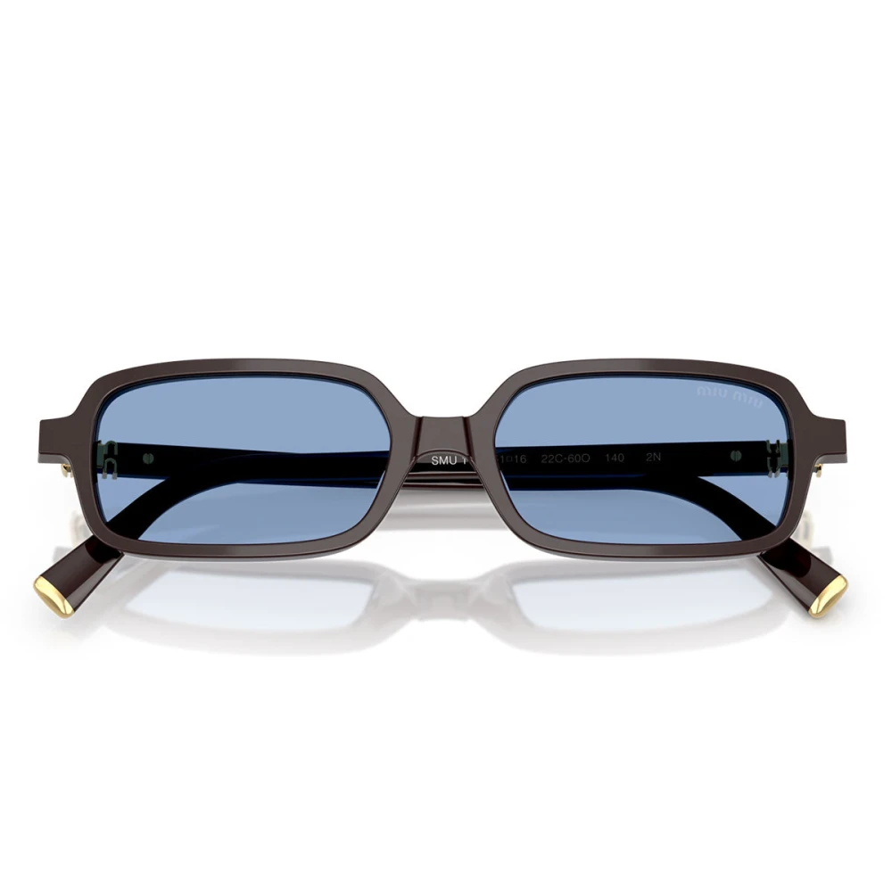 Miu Miu Women's Brown/Blue Mu 11Zs 22C60o Woman Sunglasses Acetate Squared Normal - Image 2