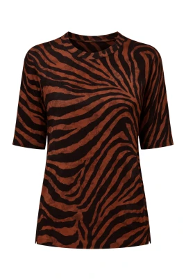 Printed Organza Sweater