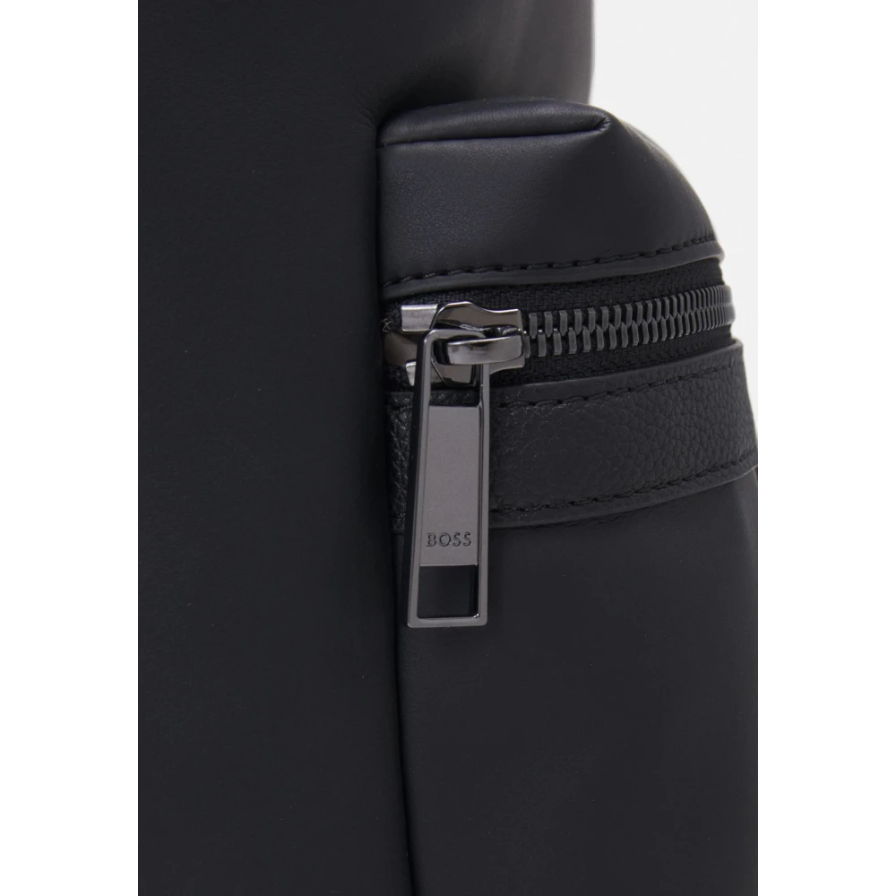 Boss Eco Leer Jareth Rugzak Black Heren