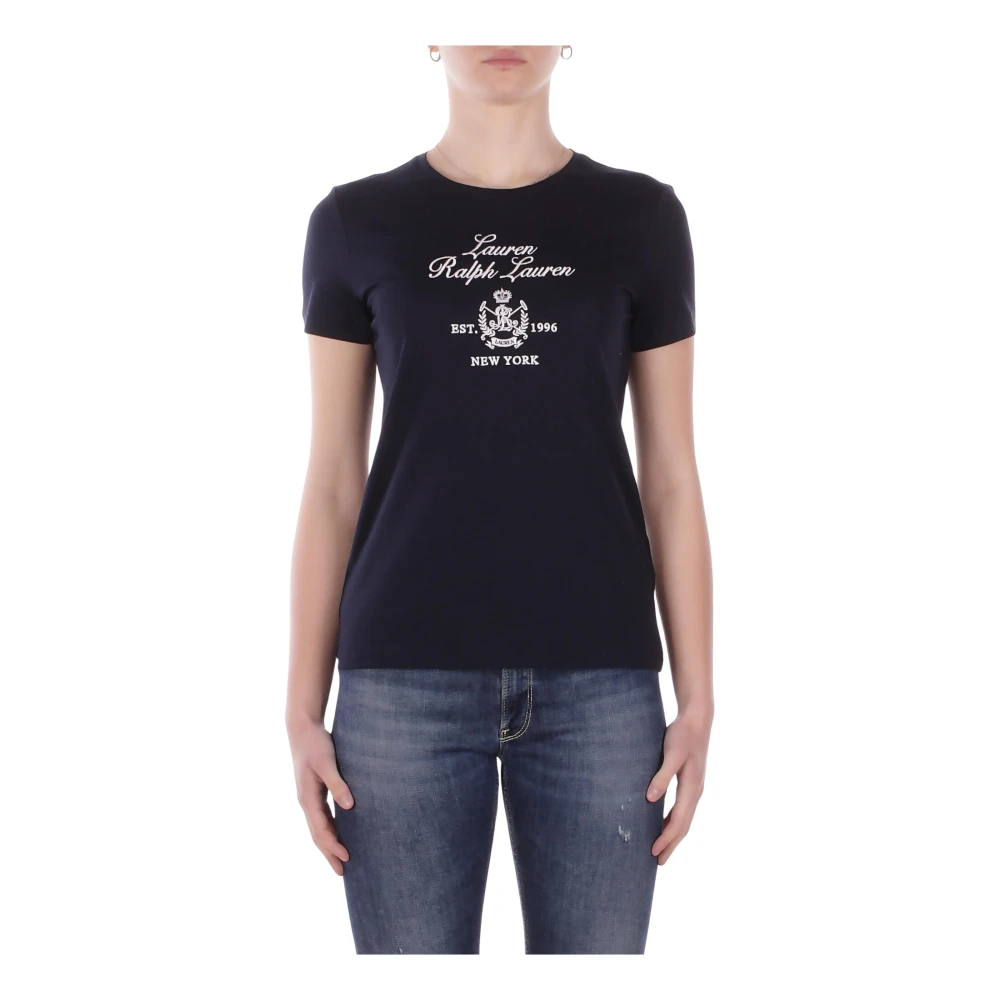 Ralph Lauren Women's Blue T-Shirts, S, Lauren Logo T-Shirt