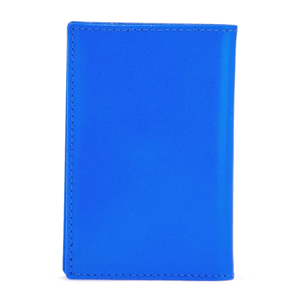 Comme des Garçons Fluorescerende Geitenleren Portemonnee met Compartimenten Blue Dames