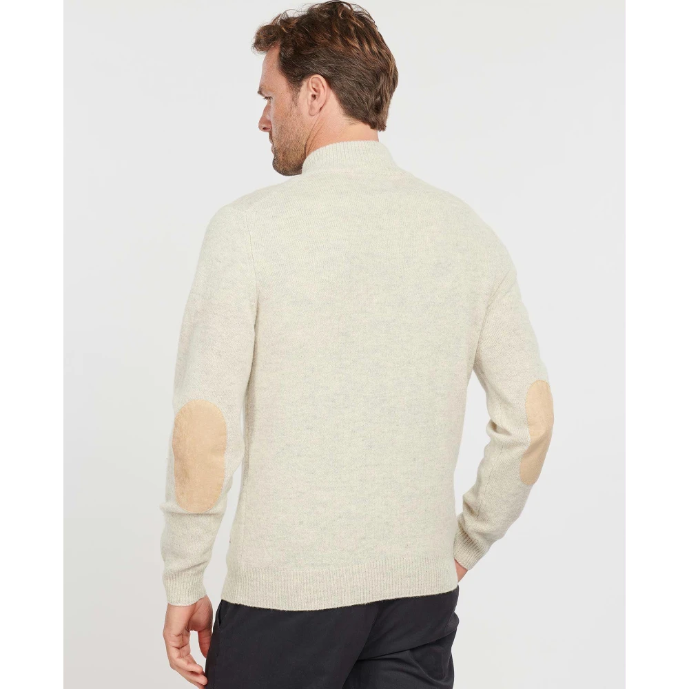 Barbour Patch Half Zip Trui Beige Heren