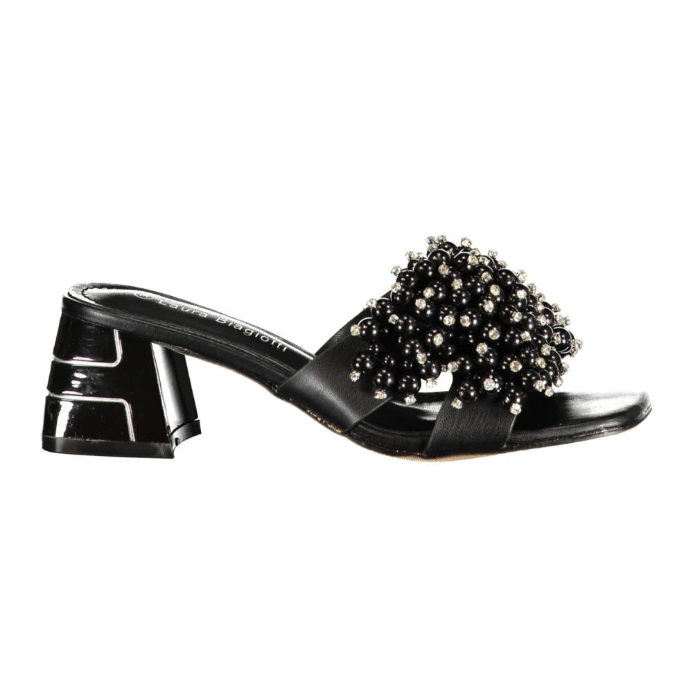 Laura Biagiotti Black Heeled Mules, Female, 8 Uk, Sandal