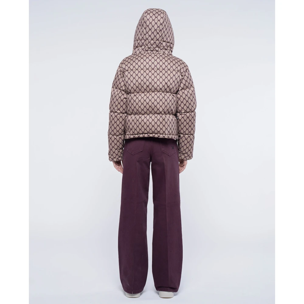 John Richmond Korte gewatteerde jas met capuchon Multicolor Dames