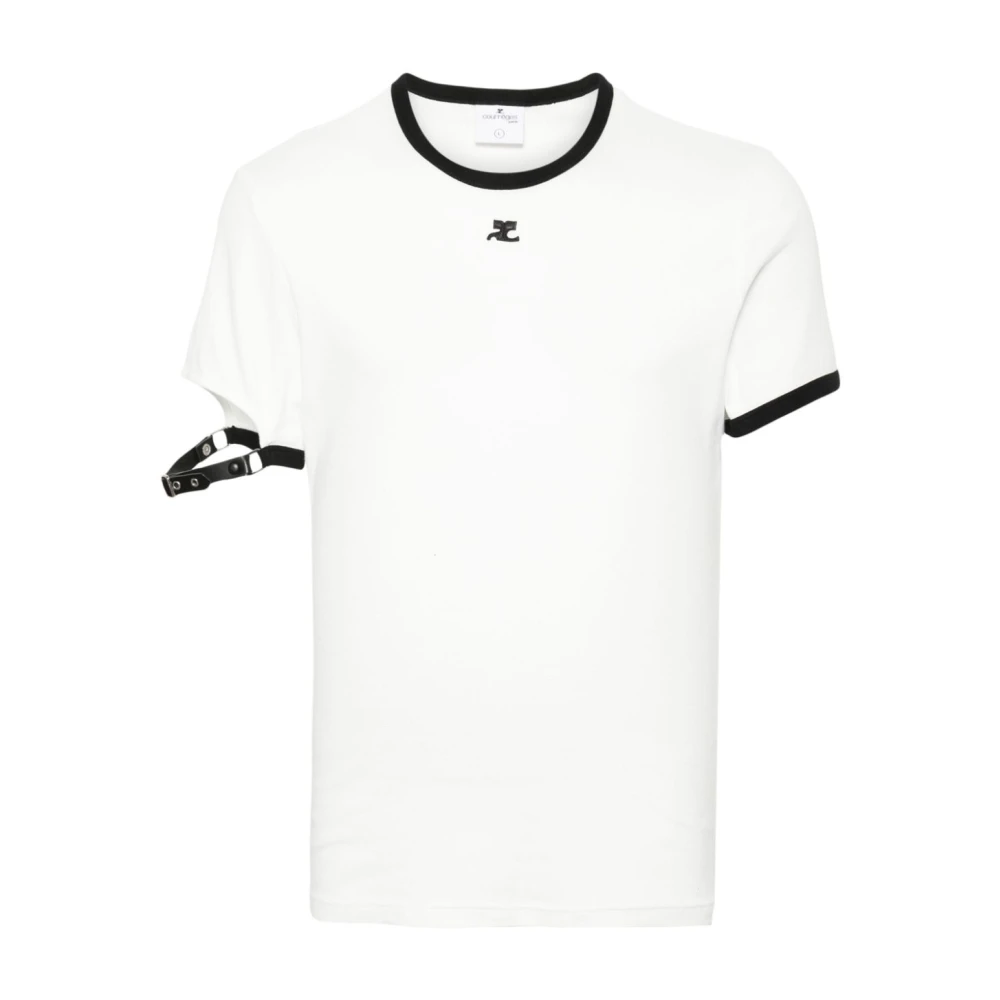Courrèges Gesp Contrast T-Shirt White Dames