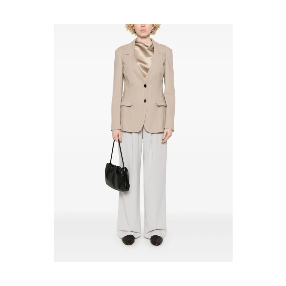 Giorgio Armani Beige Knoopjas met Zakken Beige Dames