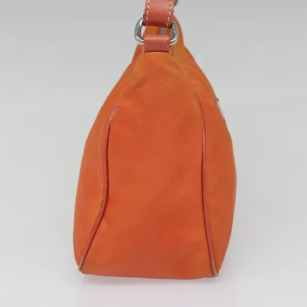 Prada Vintage Pre-owned Nylon prada-bags Orange Dames