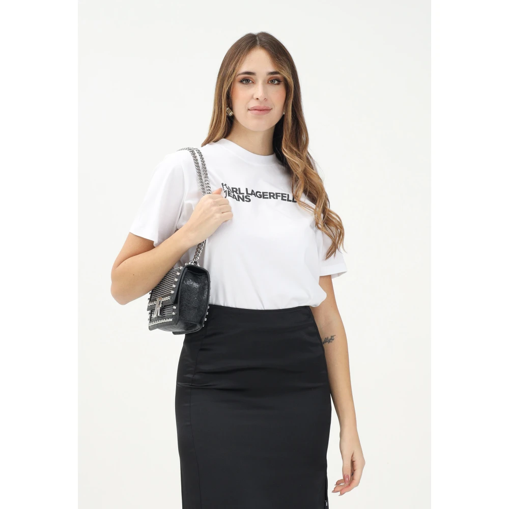 Karl Lagerfeld T-shirts en Polos Wit White Dames