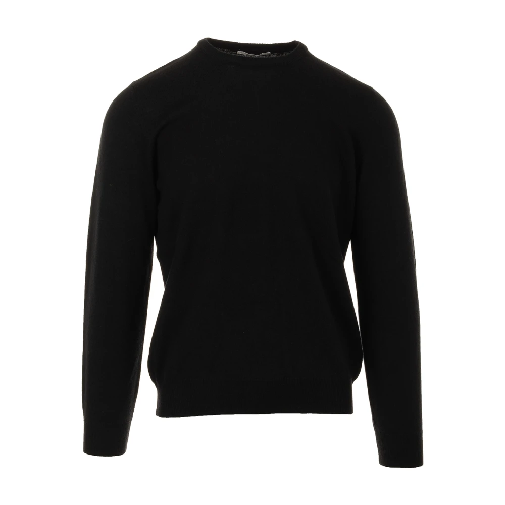 Kangra Zwarte Trui Ronde Hals Black Heren