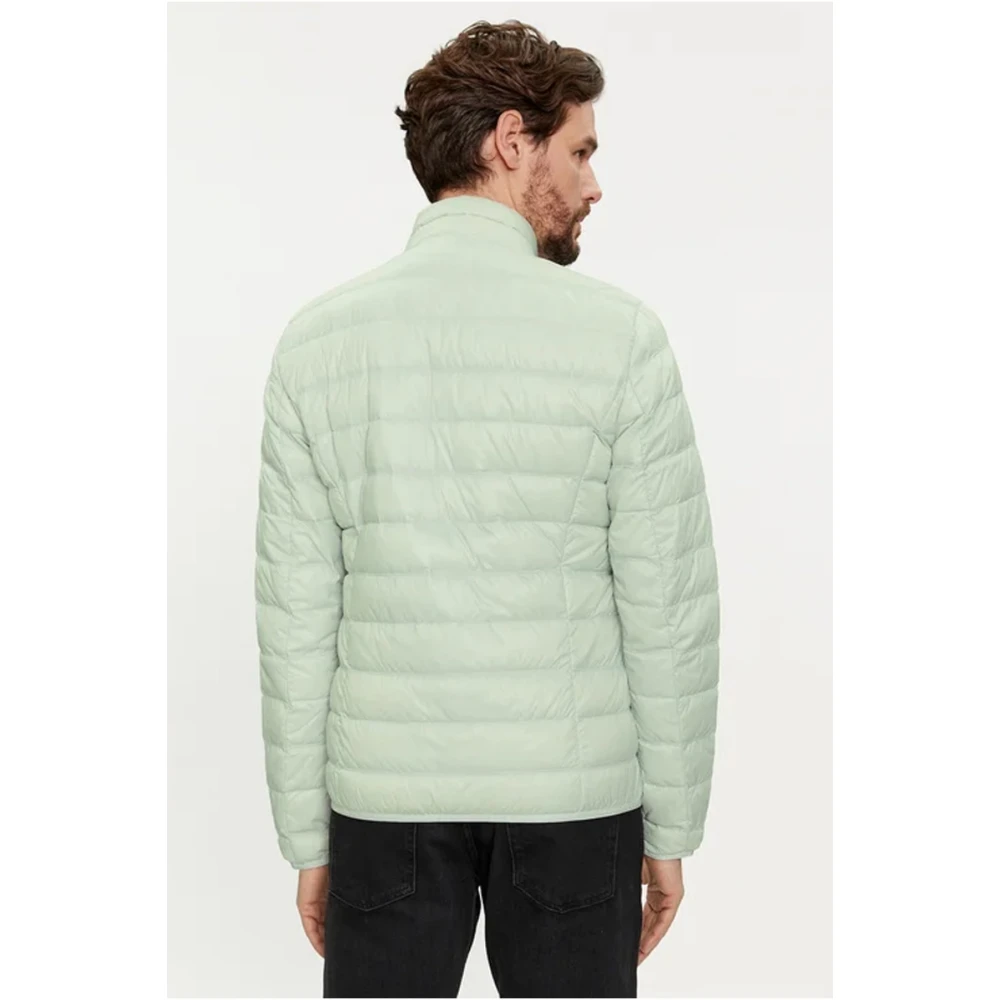 Emporio Armani EA7 Groene Regular Fit Jas met Rits Green Heren