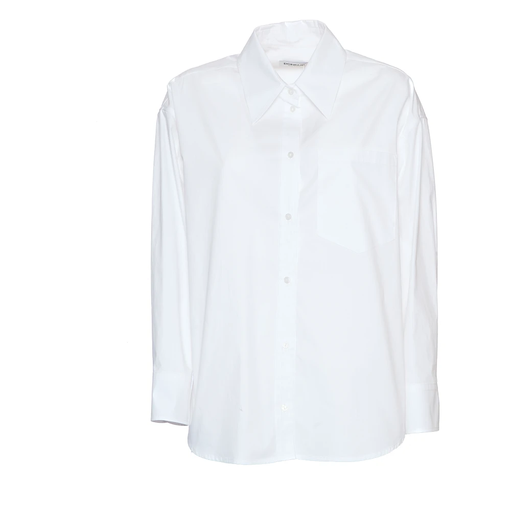 Dondup Witte Kant Achter Shirt White Dames