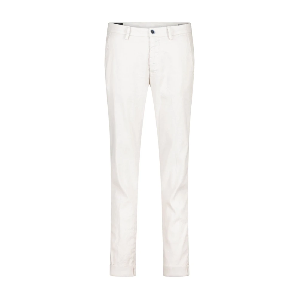 Mason's Linnenmix Torino Broek Regular-Fit White Heren