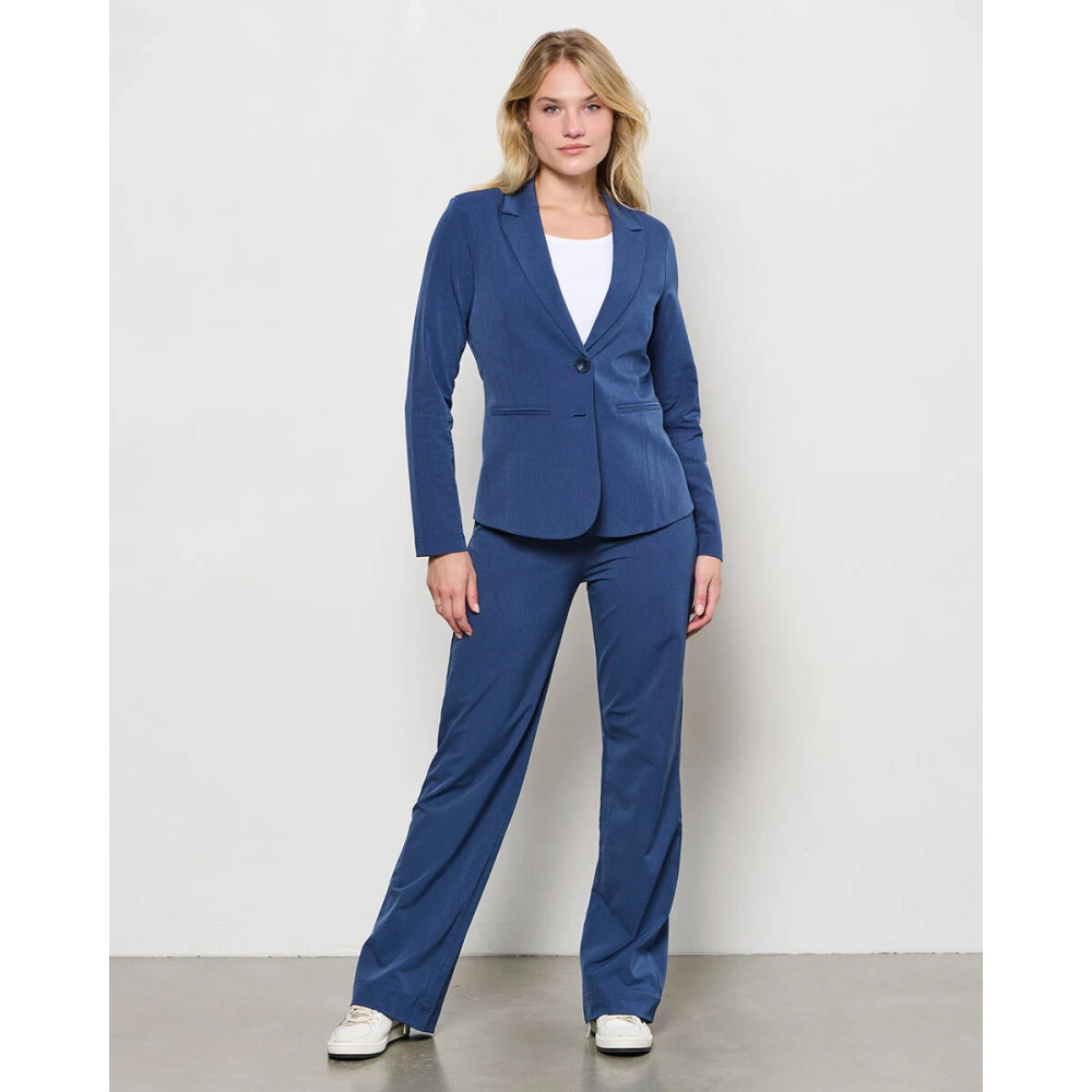 &Co Woman Blazer met ruitpatroon Blue Dames