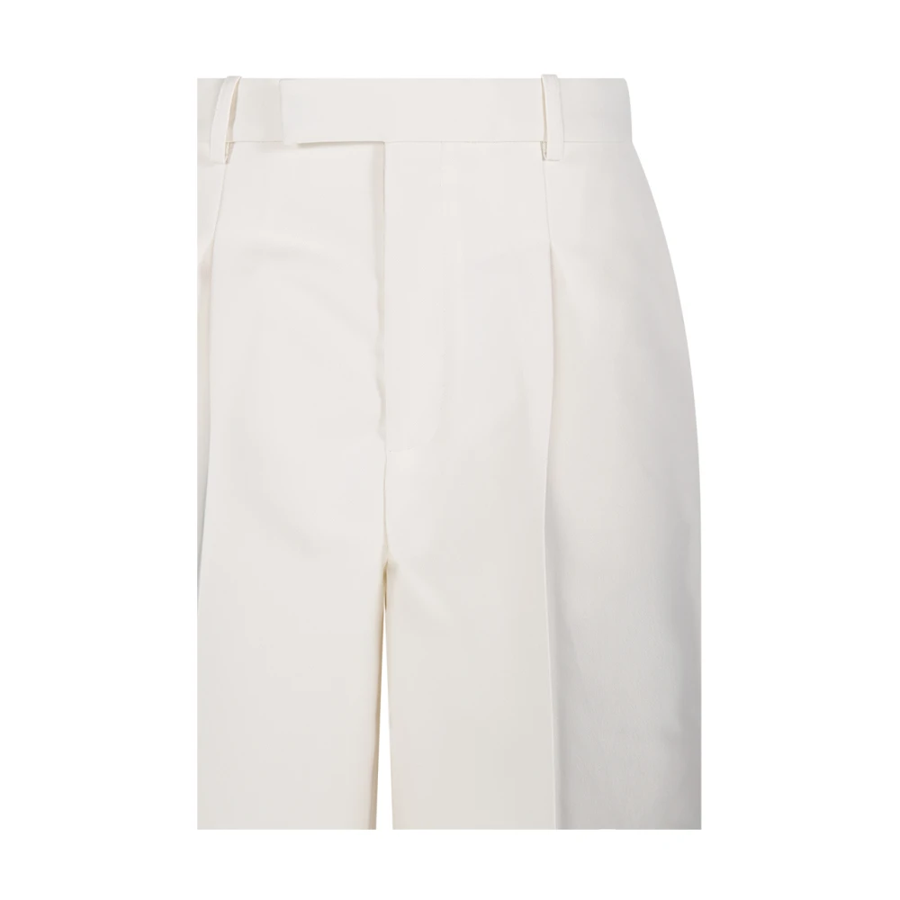 Róhe Ivoor Geplooide Tailored Shorts White Dames