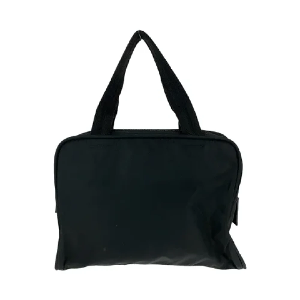Prada Vintage Pre-owned Canvas handbags Black Dames