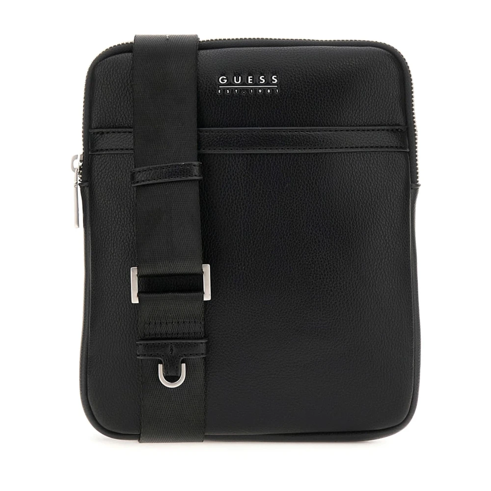 Guess Men's Black Cross Body Messenger, One Size, Milano Backpack