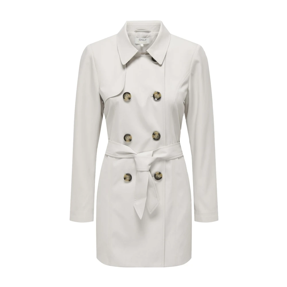 Only Valerie Trenchcoat voor Vrouwen White Dames