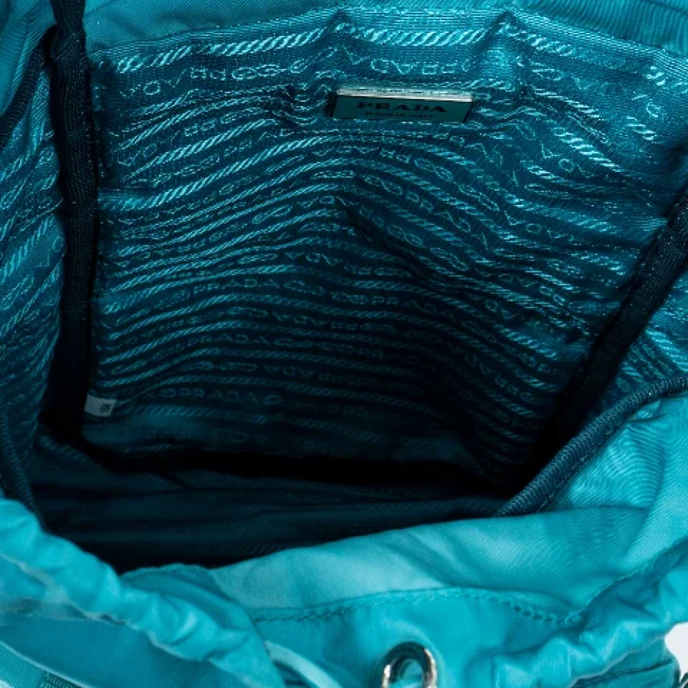 Prada Vintage Pre-owned Nylon backpacks Blue Dames