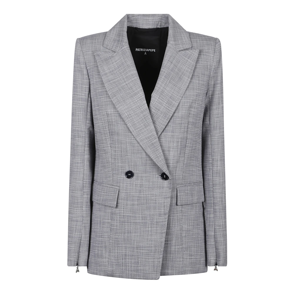 PATRIZIA PEPE Stijlvolle jas voor mannen en vrouwen Gray Dames