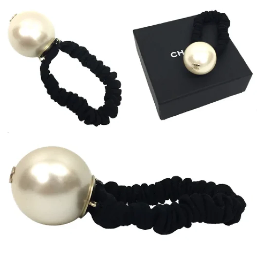 Chanel Vintage Pre-owned Fabric hair-accessories Black Dames