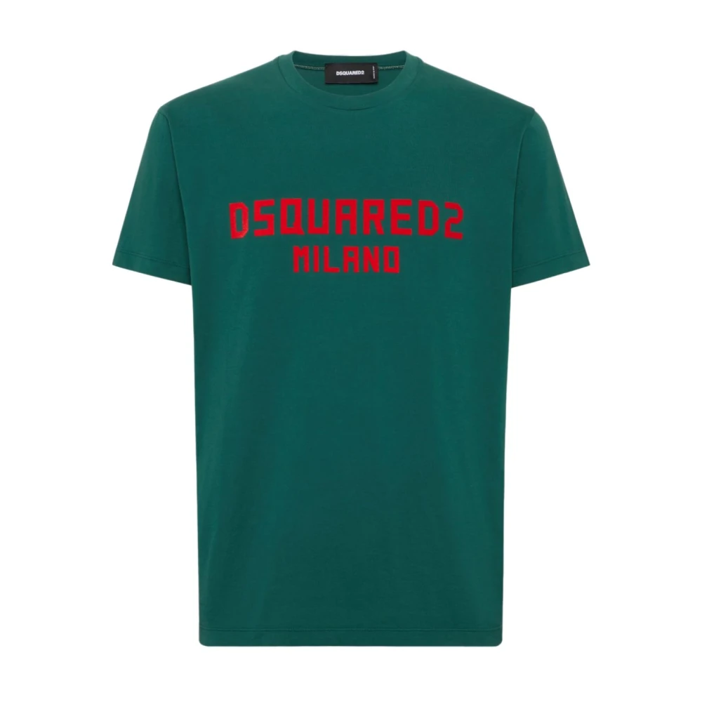 Dsquared2 Grafische Print T-Shirt Collectie Green Heren
