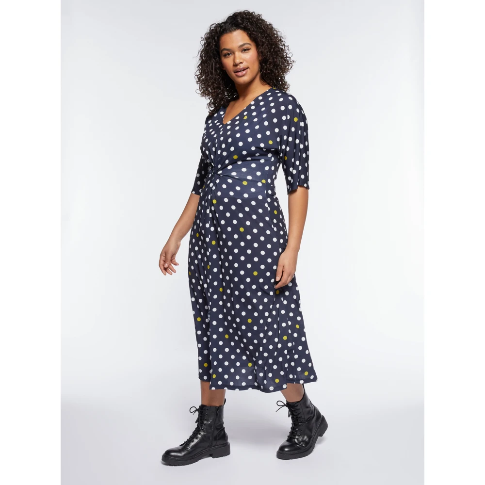 Fiorella Rubino Polka-Dot Jersey Jurk Multicolor Dames