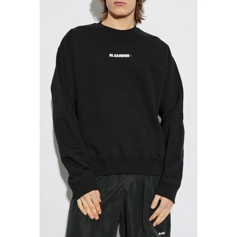 Jil Sander Sweatshirt met logo Black Heren