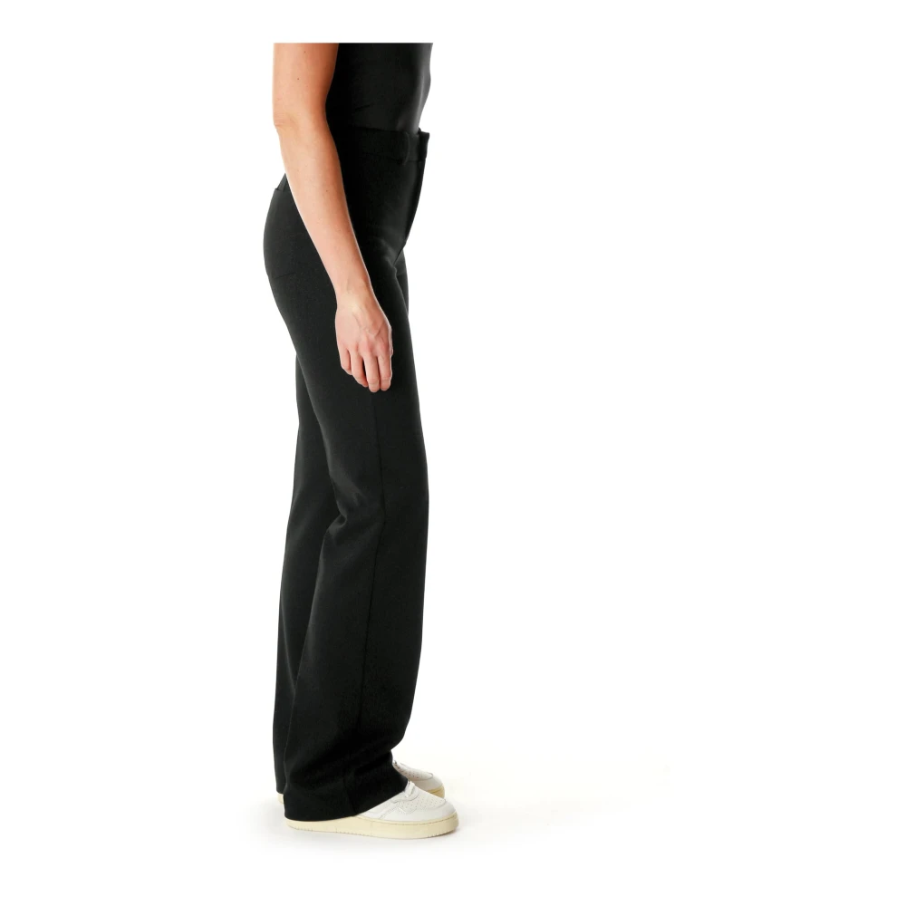 drykorn Hoge Taille Glitterbroek met Zakken Black Dames