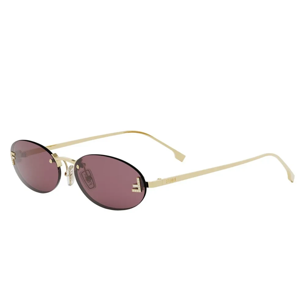 Fendi Unisex Yellow Sunglasses, 54 Mm, Stylish Sunglasses With Gold Frame