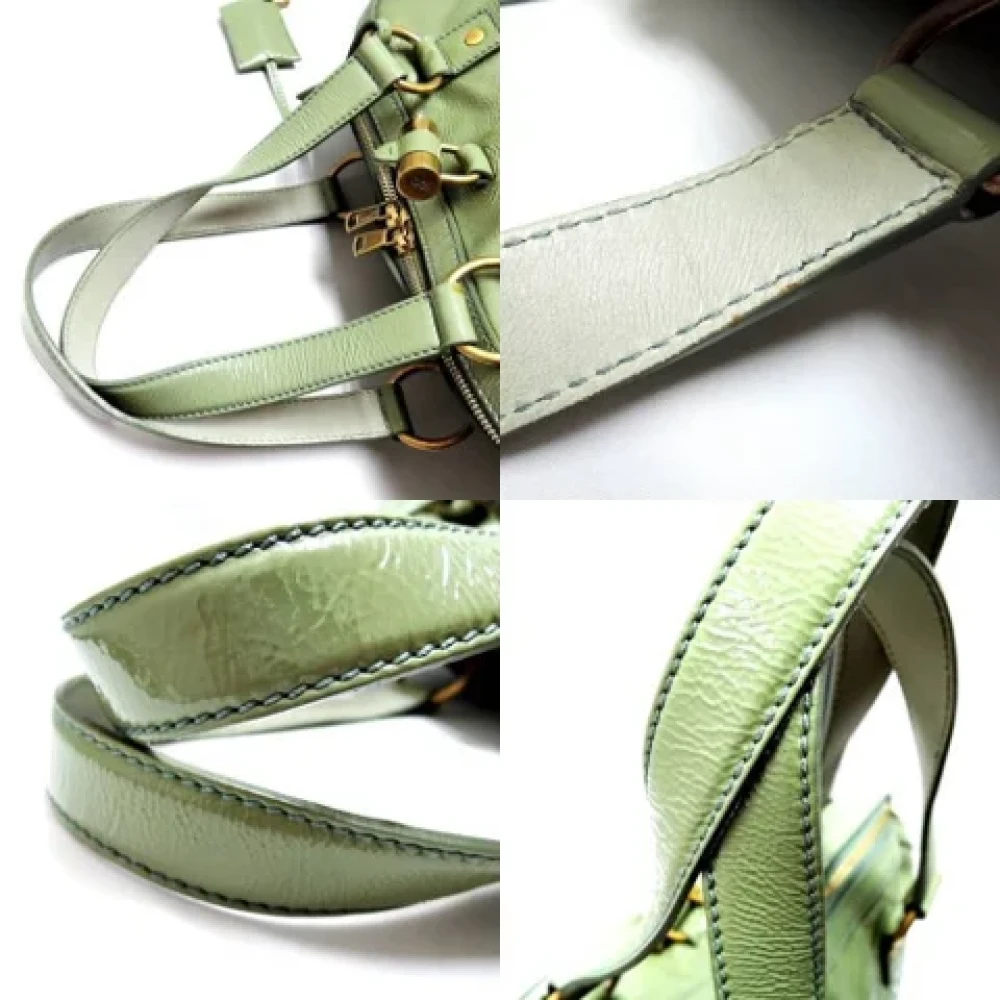 Yves Saint Laurent Vintage Pre-owned Fabric totes Green Dames