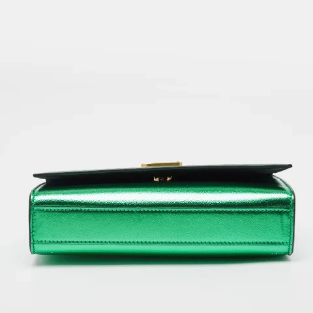 Yves Saint Laurent Vintage Pre-owned Leather wallets Green Dames